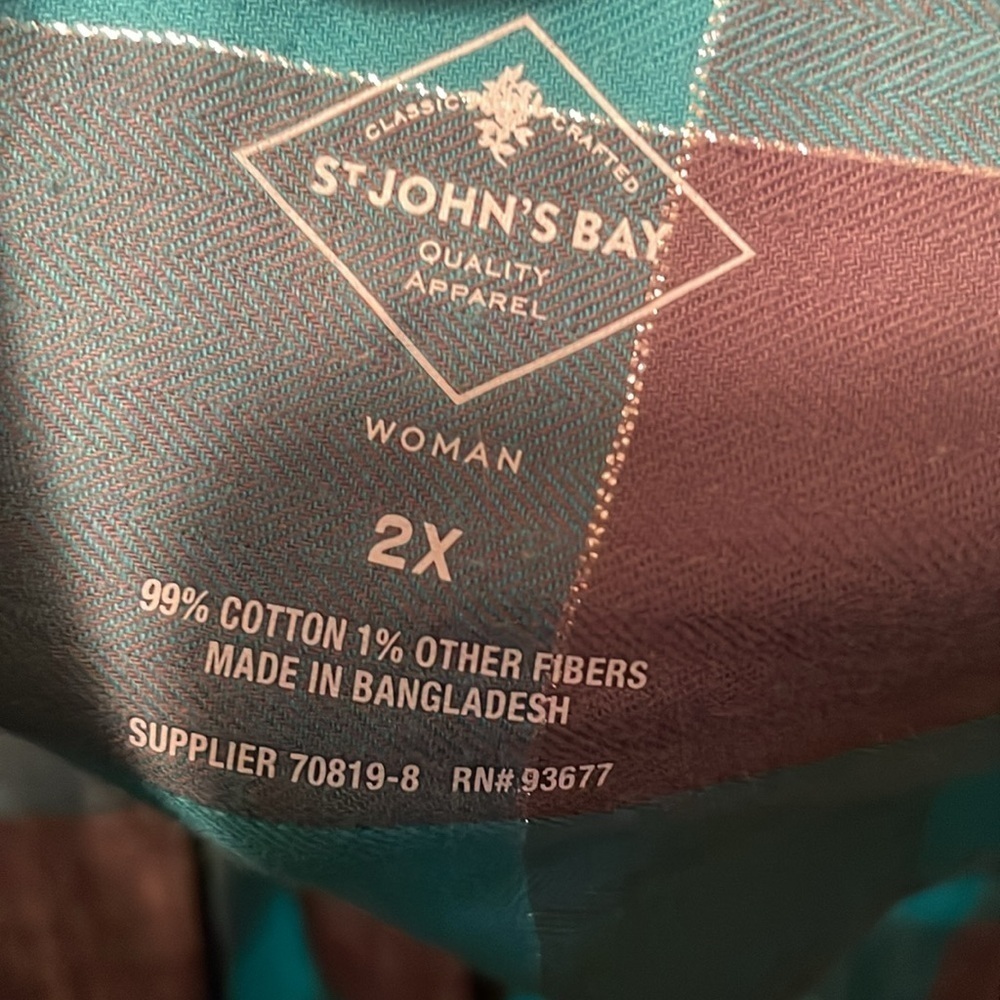 🤖🤖🤖BOGOHO 🤖🤖🤖St. John’s Bay LS Button Up Shirt - Picture 8 of 8